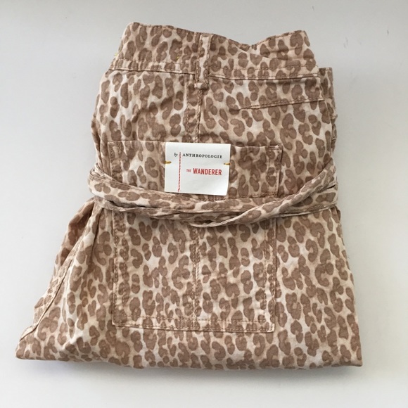 Anthropologie animal print cheetah pants tan 27 - Picture 13 of 16